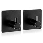 Orion, Radka, wieszak samoprzylepny, haczyk, czarny, 4,5-4,5 cm, 2 szt.