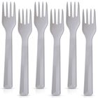 Orion, Sandy, widelce stołowe, plastikowe, szare, 18 cm, 6 szt.