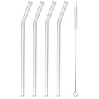 Orion, słomki do napojów, Szklane z czyścikiem, 20 cm, 5 elementów