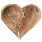 Orion, talerz do serwowania drewniany, serce mango, 2 szt.