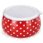 Orion, Tecka, miska emaliowana z pokrywką, 600 ml