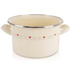 Orion, Tonca, garnek emaliowany, kremowy, 22 cm, 4 l