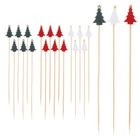 Orion, wykałaczki do przekąsek, bambusowe, choinka, 13 cm, 20 szt.