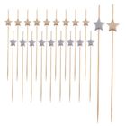 Orion, wykałaczki do przekąsek, bambusowe, gwiazdka, 12 cm, 20 szt.