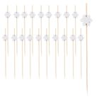 Orion, wykałaczki do przekąsek, bambusowe, śnieżynka, 12 cm, 20 szt.