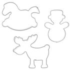 Orion, wykrawacze do ciastek, stalowe, bałwan, konik na biegunach, renifer, 3 szt.