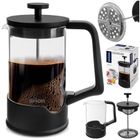 Orion, zaparzacz tłokowy do kawy i herbaty, szklany, czarny, 650 ml