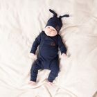 Pajac chłopięcy, prążkowany, granatowy, Nicol