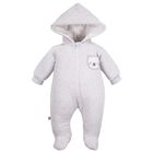 Pajac chłopięcy z kapturem, szary, Eevi