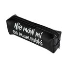 Pajacyk, piórnik saszetka, czarny z napisem