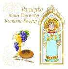 Pamiątka mojej Pierwszej Komunii Świętej z aniołkiem