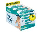 Pampers, 99% Water, chusteczki nawilżane dla dzieci, 18-60 szt.