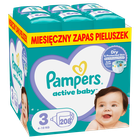 Pampers, Active Baby, pieluchy jednorazowe, rozmiar 3, 6-10 kg, 208 szt.