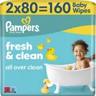 Pampers, Fresh Clean, chusteczki nawilżane dla dzieci, 2-80 szt.