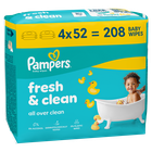 Pampers, Fresh Clean, chusteczki nawilżane dla dzieci, 4-52 szt.
