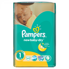 Pampers, New Baby, pieluchy jednorazowe, rozmiar 1, Newborn, 43 szt.