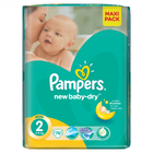 Pampers, New Baby, pieluchy jednorazowe, rozmiar 2, Mini, 76 szt.