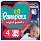 Pampers, Night Pants, pieluchomajtki, rozmiar 4, 9-15 kg, 25 szt.