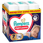 Pampers, Night, pieluchomajtki, rozmiar 7, 15kg+, 70 szt.