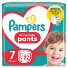 Pampers, Pants, pieluchomajtki, rozmiar 7, 15 kg+, 22 szt.