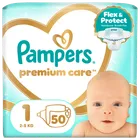 Pampers, Premium Care, pieluchy jednorazowe, rozmiar 1, 2-5kg, 50 szt.