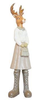 Pani renifer stojąca z torebką, 19-17-80 cm