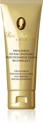 Pani Walewska, Gold, przeciwzmarszczkowy regenerujący krem-serum, do rąk, 75 ml