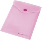 Panta Plast, Focus, koperta na zatrzask, przezroczysta, różowa, A6, 1 szt.