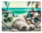 Panta Plast, teczka na gumkę, A4, Chillout Cat, 1 szt.
