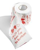 Papier toaletowy, I Love You, biały