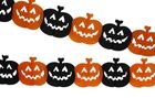 Papierowa girlanda, dynie, hallowen, pomarańczowo-czarna, 33-200 cm