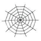 Party Pal, pajęczyna pluszowa, czarna, 150 cm