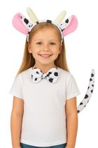 Party Tino, strój krowy: opaska, ogon, mucha