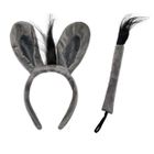 Party Tino, strój osiołka: opaska z uszami + ogon