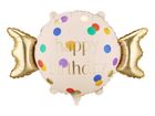 PartyDeco, balon foliowy, cukierek, Happy Birthday, 61-37 cm