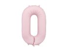 PartyDeco, balon foliowy, cyfra 0, jasny, różowy, 86 cm