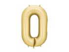 PartyDeco, balon foliowy, cyfra 0, złoty, 86 cm