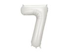 PartyDeco, balon foliowy, cyfra 7, srebrny, 86 cm