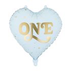 PartyDeco, balon foliowy, serce, one, jasny niebieski, 45 cm
