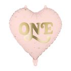 PartyDeco, balon foliowy, serce, one, jasny różowy, 45 cm