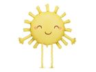 PartyDeco, balon foliowy, słoneczko, żółty, 91-77 cm