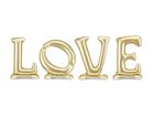 PartyDeco, balon foliowy, stojący napis: LOVE, złoty, 350-114 cm
