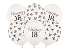 PartyDeco, balony, wzór 18, 30 cm, pastel off-white, 50 szt.