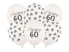 PartyDeco, balony, wzór 60, pastel off-white, 30 cm, 50 szt.
