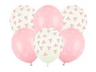 PartyDeco, balony, wzór kokardki, 30 cm, 50 szt.