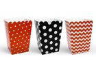 PartyDeco, Biedronka, ozdobne pudełka na popcorn, 7,5-7,5-12,5 cm, 6 szt.