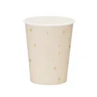 PartyDeco, kubeczki papierowe, gwiazdki, 220 ml, 6 szt.