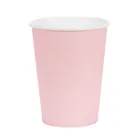 PartyDeco, kubeczki papierowe, jasny różowy, 250 ml, 6 szt.