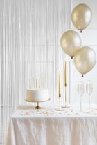 PartyDeco, kurtyna party, biała, 100-200 cm