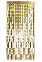 PartyDeco, kurtyna party, kwadraty, elegancki złoty, 100-200 cm